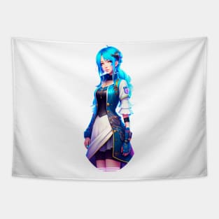 cute anime girl design Tapestry