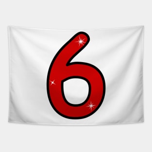 sixth, six, number six, 6 years, 6 year old, number 6,  Numeral 6,  6rd birthday gift, 6rd birthday design, anniversary, birthday, anniversary, date, Tapestry