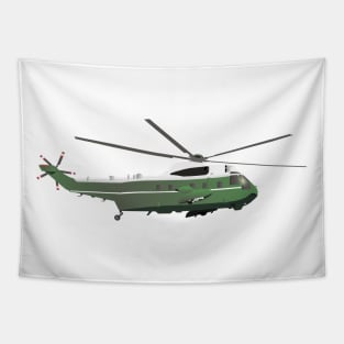 Marine One Helicopter Tapestry