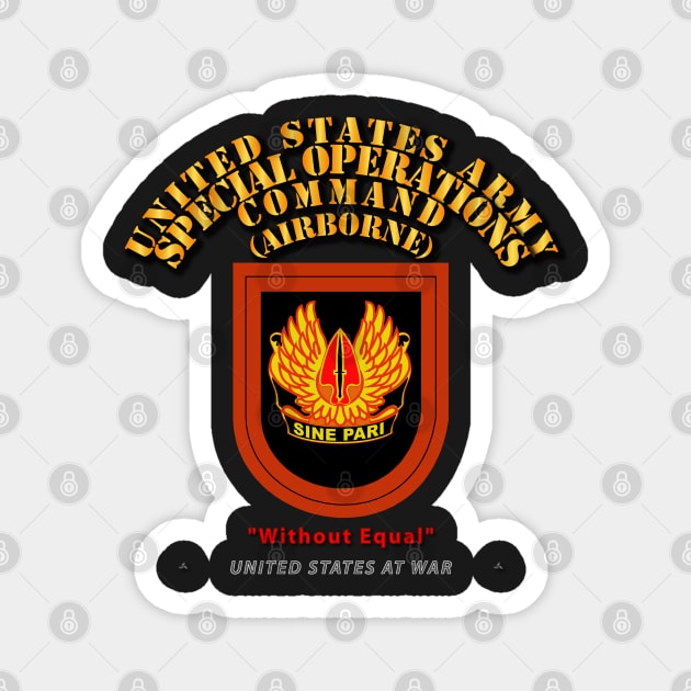 USA Special Operations Command - Flash w Txt Magnet by twix123844