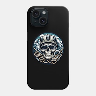 Rock climbing skull head Phone Case