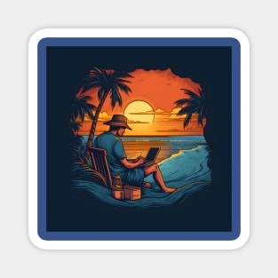 Digital Nomad World Traveler Jetsetter Freelancer Magnet