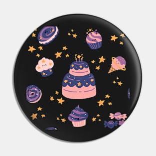 Cute Space Bakery Goods Pin