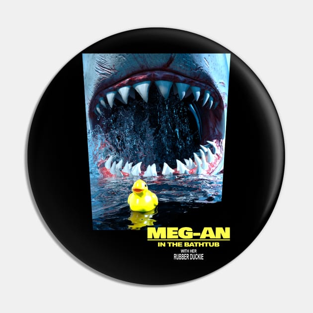 Megalodon the terror of the bathrooms - Parody Pin by Ariela-Alez