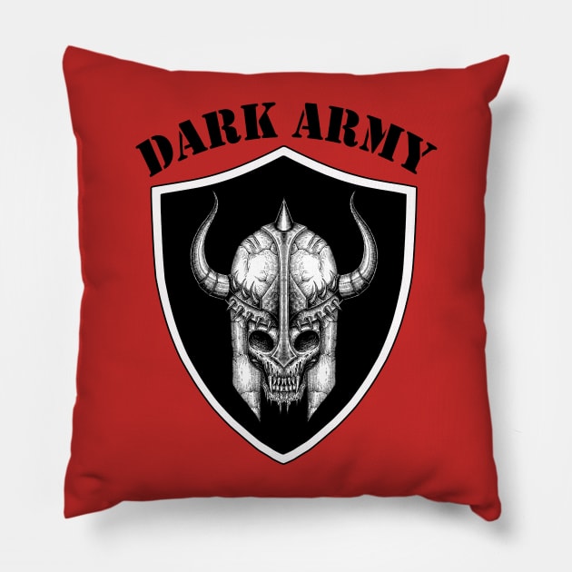 Dark Army Pillow by HornArt