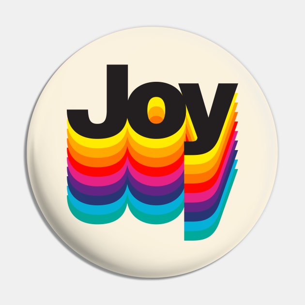 Joy: Retro Typography Edition Pin by ayeyokp