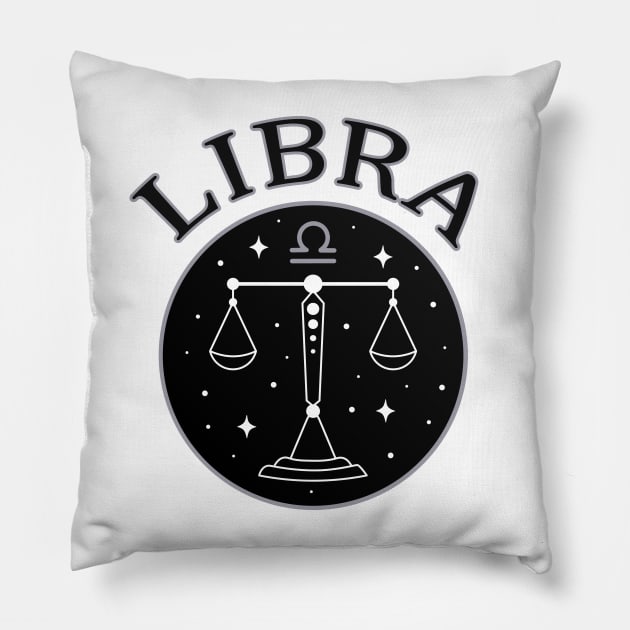 Libra Star Sign Zodiac Horoscope Cheeky Witch® Pillow by Cheeky Witch