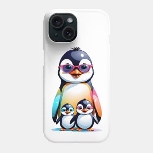 Three cute cheerful penguins Phone Case