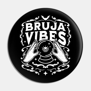 Bruja Vibes Mexican Witch Halloween Witchy Retro Vintage Pin