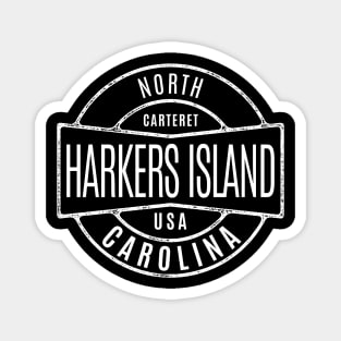 Harkers Island, NC Summertime Vintage Vacationing Badge Magnet