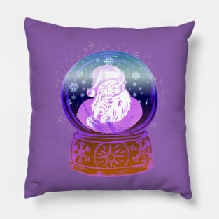 Magic Santa Snowglobe - Pink Vintage Pillow