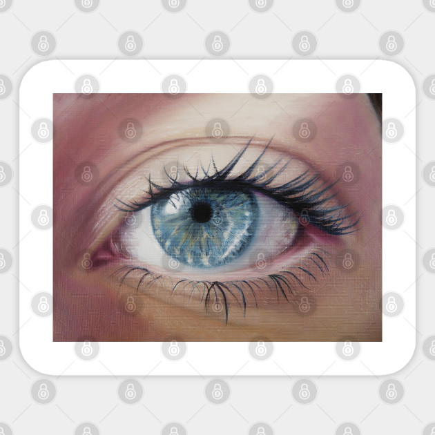 Eye See You Oil Painting Hyper Realism Artist Sticker Teepublic