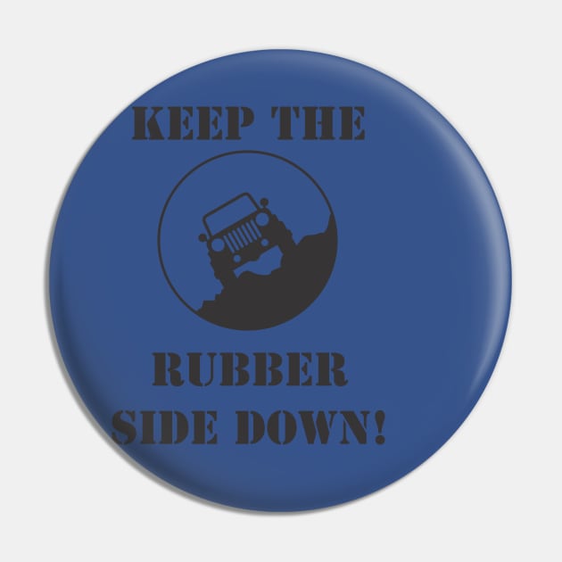 Keep the rubber side down Pin by Bigrum P. Bear Designs