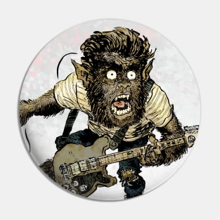 Wolf Man Rock Pin