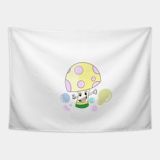 cute funny mushroom cartoon Tapestry