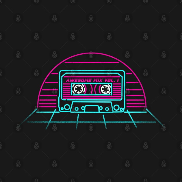 Awesome Mix Tape Neon by technofaze