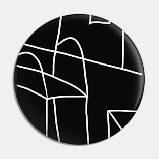 Black and white line pattern print Pin