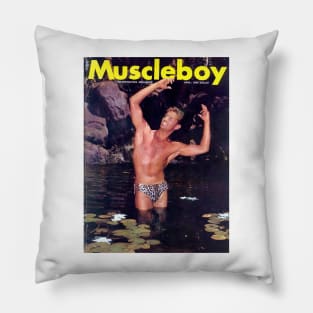 MUSCLEBOY - Vintage Physique Muscle Male Model Magazine Cover Pillow