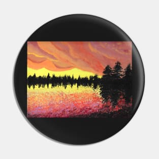 Sunset With Rippling Reflection Pin