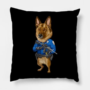 German Shepherd Police Officer Pillow