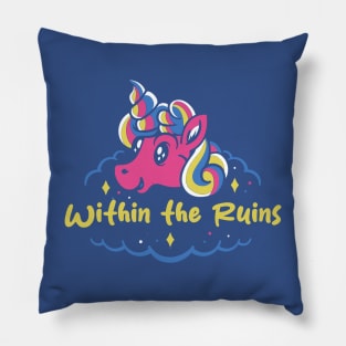 ruins and the unicorn Pillow