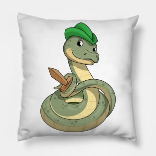 Snake with Sword Pillow