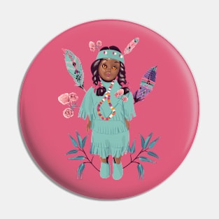 Native American Indian doll Pin