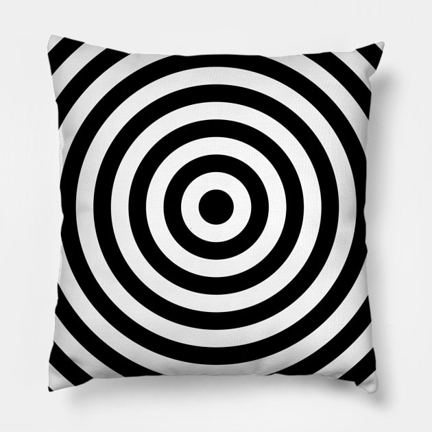 Bullseye (black print) Pillow by MarbitMonster