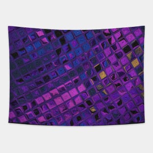 Purple lilac blue geometric decorative pattern Tapestry