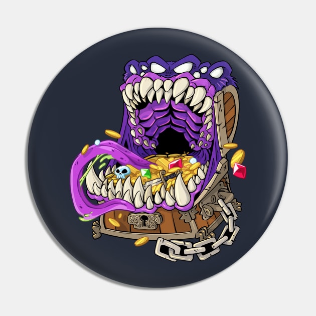 Monster Treasure Chest Pin by hiwez