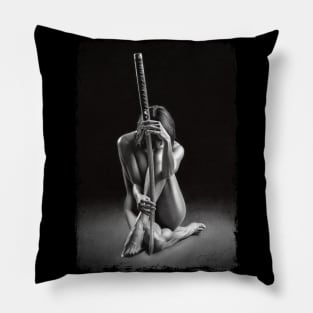 GIRL WITH KATANA Pillow