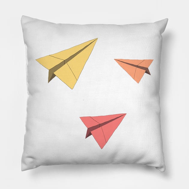 Paper Planes Sticker Pack Sunset Pillow by AlishaMSchil