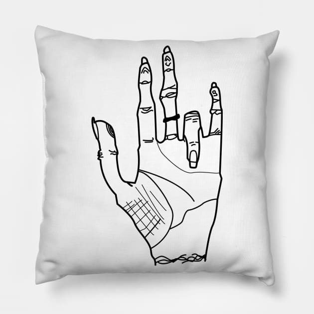 man's hand Pillow by MohairCap