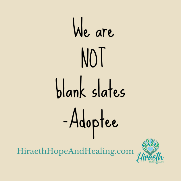 We Are Not Blank Slates by Hiraeth Hope & Healing