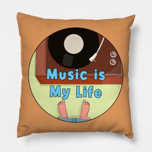 Music is My Life Pillow