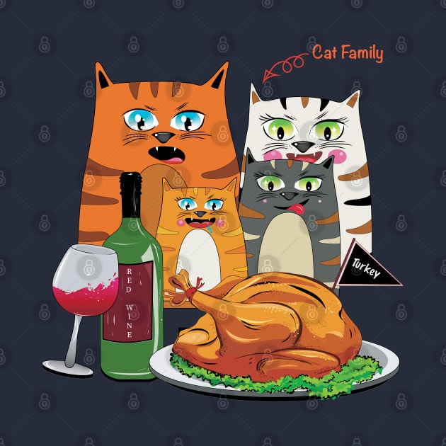 WTF Wine Turkey Family by PunnyPoyoShop