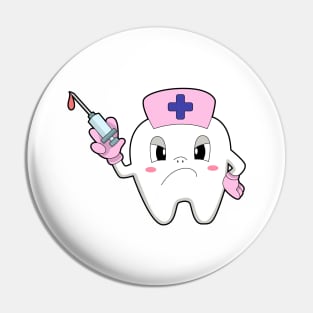 Teeth as Nurse with Syringe Pin