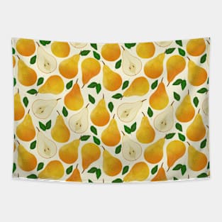 Golden Pears Pattern Tapestry