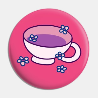 Purple Flower Tea Pin