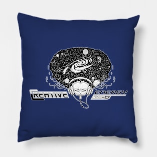 WEIRDO - Crative Energy Flo - Universe - Black and White - Navy Blue Pillow