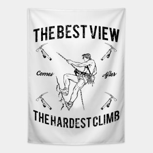 The Best View Rock Climbing Tapestry
