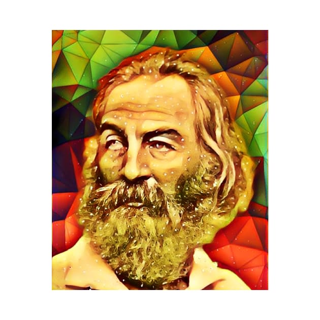 Walt Whitman Snow Portrait | Walt Whitman Artwork 10 by JustLit