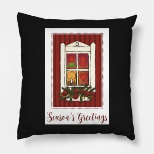 Traditional Christmas window decoration Pillow