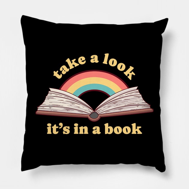 Reading Rainbow Take A Look It's In A Book Pillow by tiden.nyska