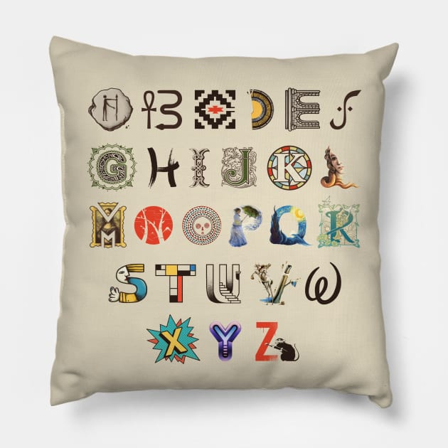 A-z Art History Pillow by Made With Awesome