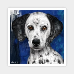 Painting of a Cute Dalmatian Dog Staring Directly at You Magnet