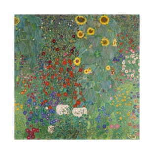 Gustav Klimt's Farm Garden with Sunflowers T-Shirt