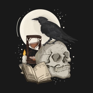 Dark Academia Raven skull T-Shirt