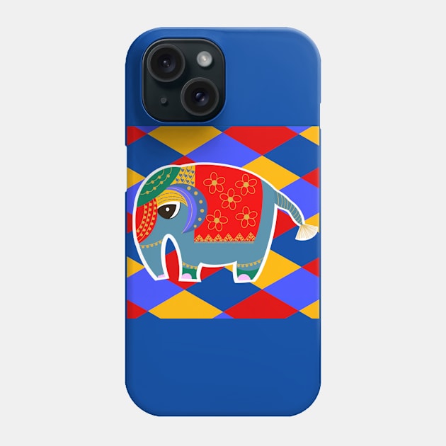 Colorful Elephant Phone Case by EV Visuals