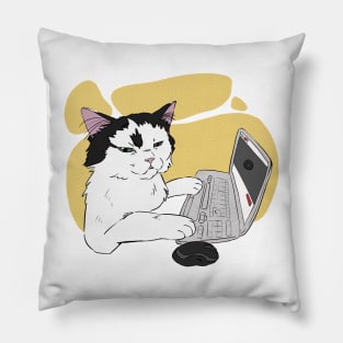 waffle the cat designer meme Pillow